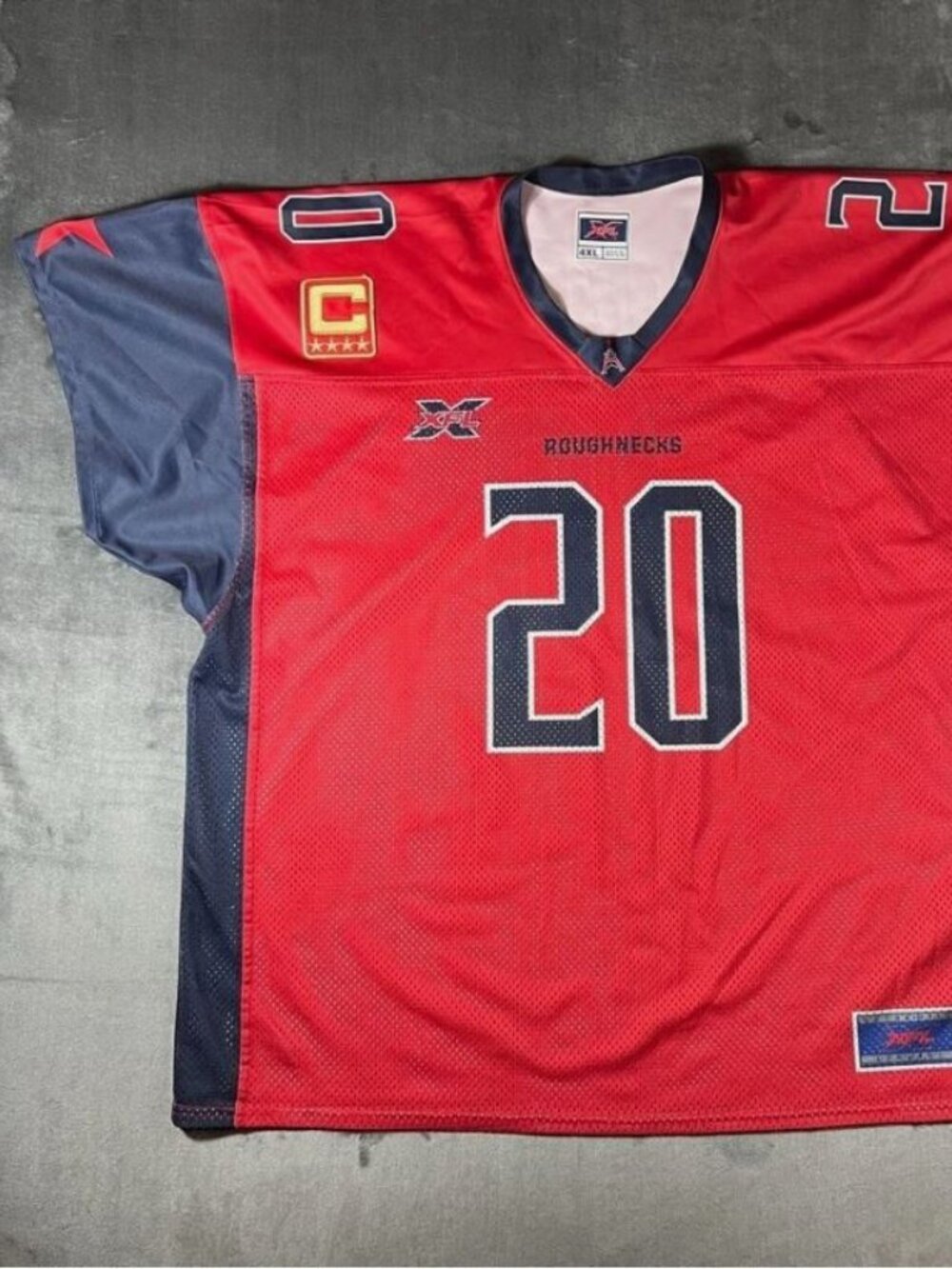 XFL Houston Roughnecks 2020 Bigg Dogg Jersey Sz 4XL